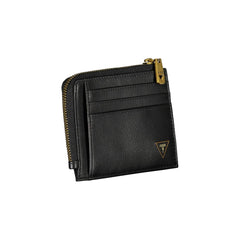 Guess Jeans Nero Leren Heren Portemonnee