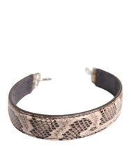 Dolce & Gabbana Beige Exotic Leather Handbag Accessory Shoulder Strap