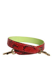 Dolce & Gabbana Red Exotic Leather Handbag Accessory Shoulder Strap