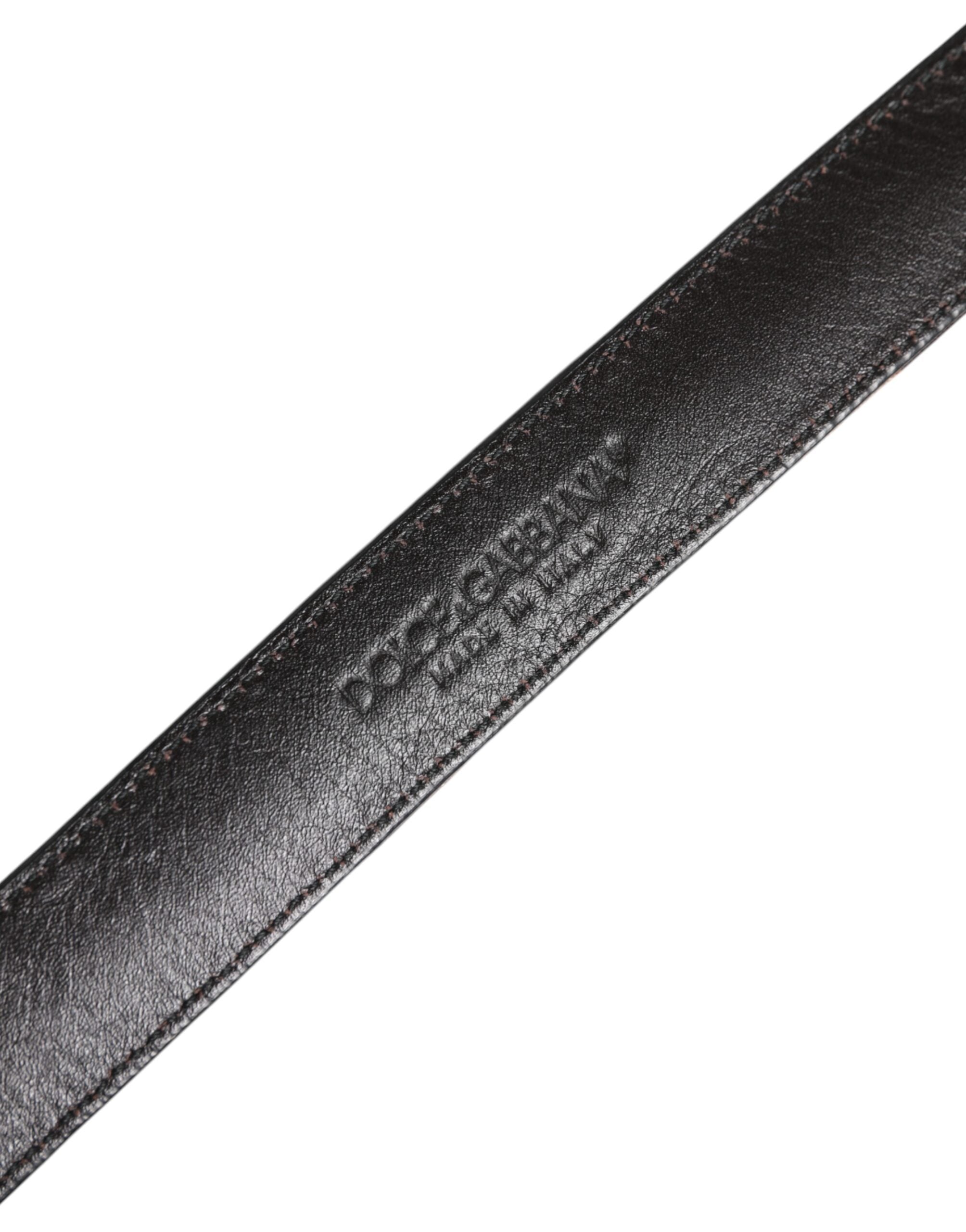 Dolce & Gabbana Bruine Luipaard Zilveren Metalen Gesp Riem