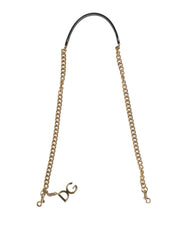 Dolce & Gabbana Bruin Luipaard Goud Messing Ketting Accessoire Schouderband