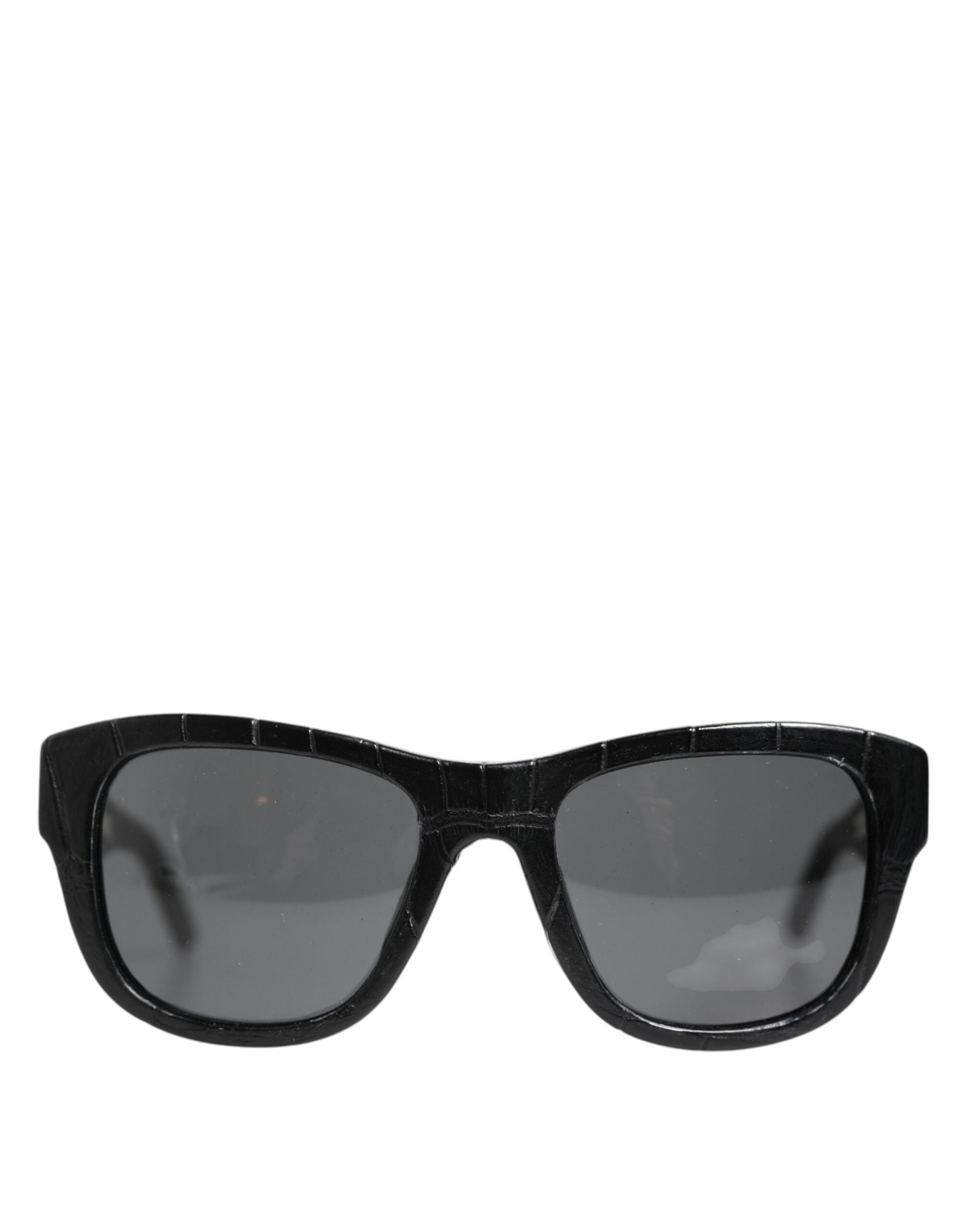 Dolce & Gabbana schwarze Lederrahmen DG4177 Sonnenbrille mit getönten Gläsern