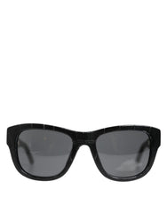 Dolce & Gabbana schwarze Lederrahmen DG4177 Sonnenbrille mit getönten Gläsern
