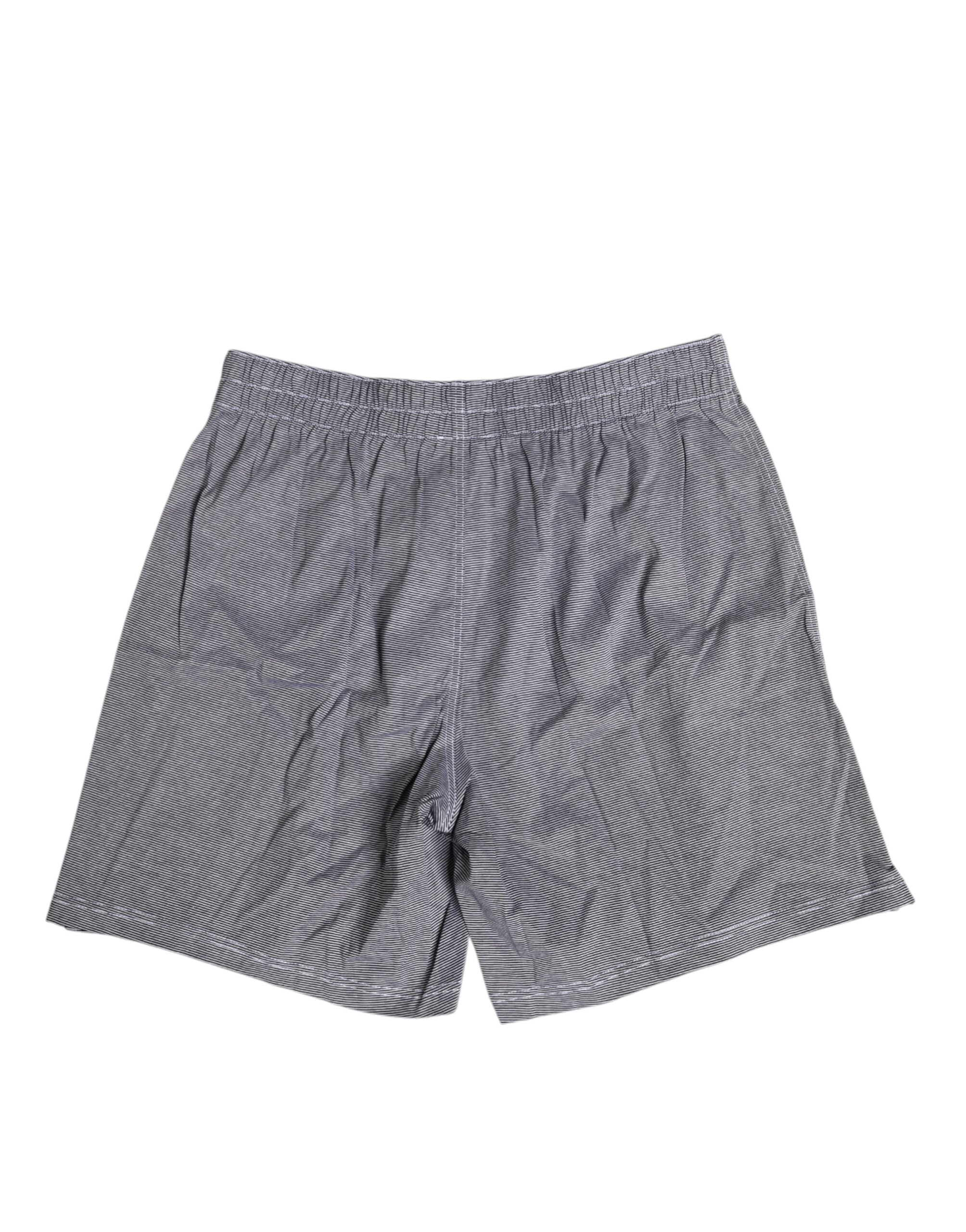 Dolce & Gabbana Grijs Gestreepte Katoenen Regular Boxershort