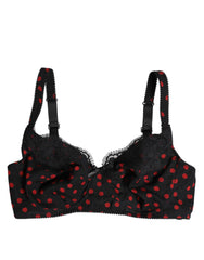 Dolce & Gabbana Zwart Rood Polkadot Balconette Bh met Beugel