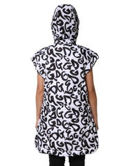 Dolce & Gabbana Witte DG Mania Mouwloze Pufferjack met capuchon