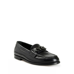 Valentino Garavani Black Leather Slip-On Loafers