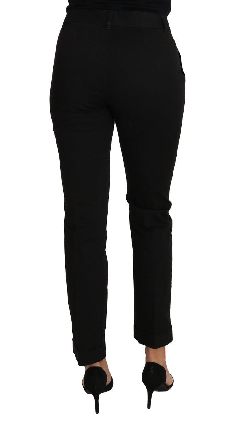 Dolce & Gabbana Zwarte Jurk Cropped Rechte Rechte Broek