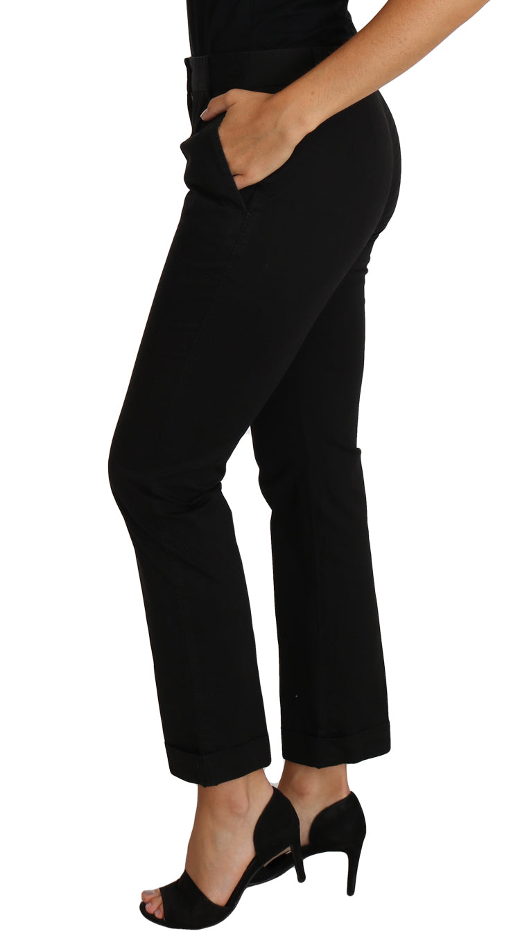 Dolce & Gabbana Zwarte Jurk Cropped Rechte Rechte Broek