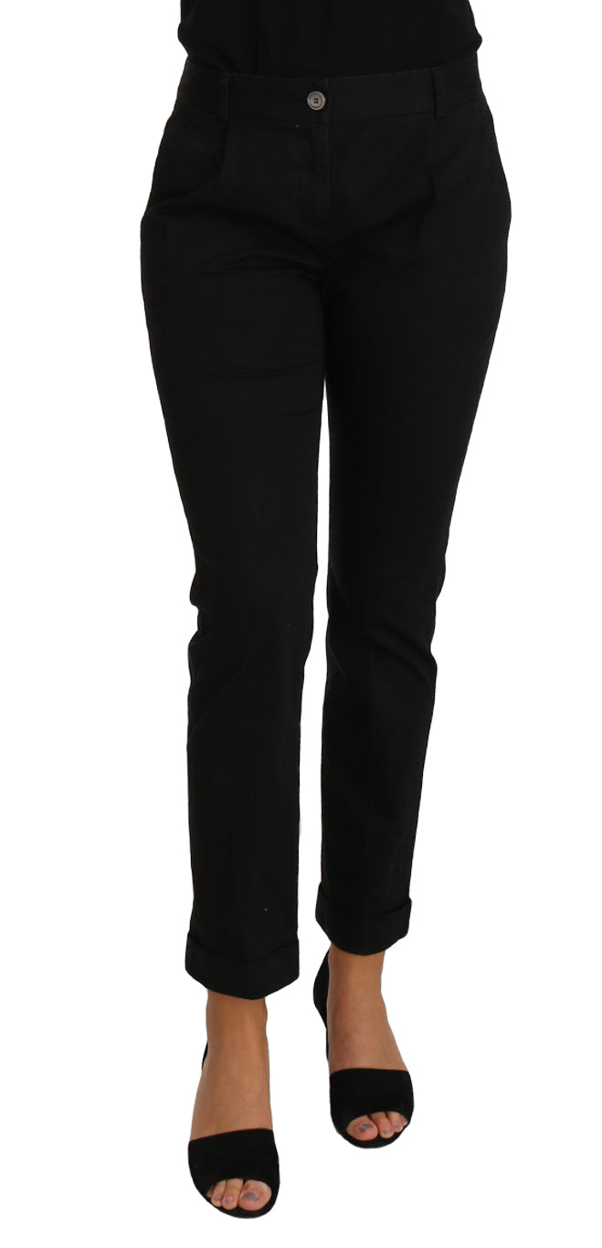 Dolce & Gabbana Zwarte Jurk Cropped Rechte Rechte Broek
