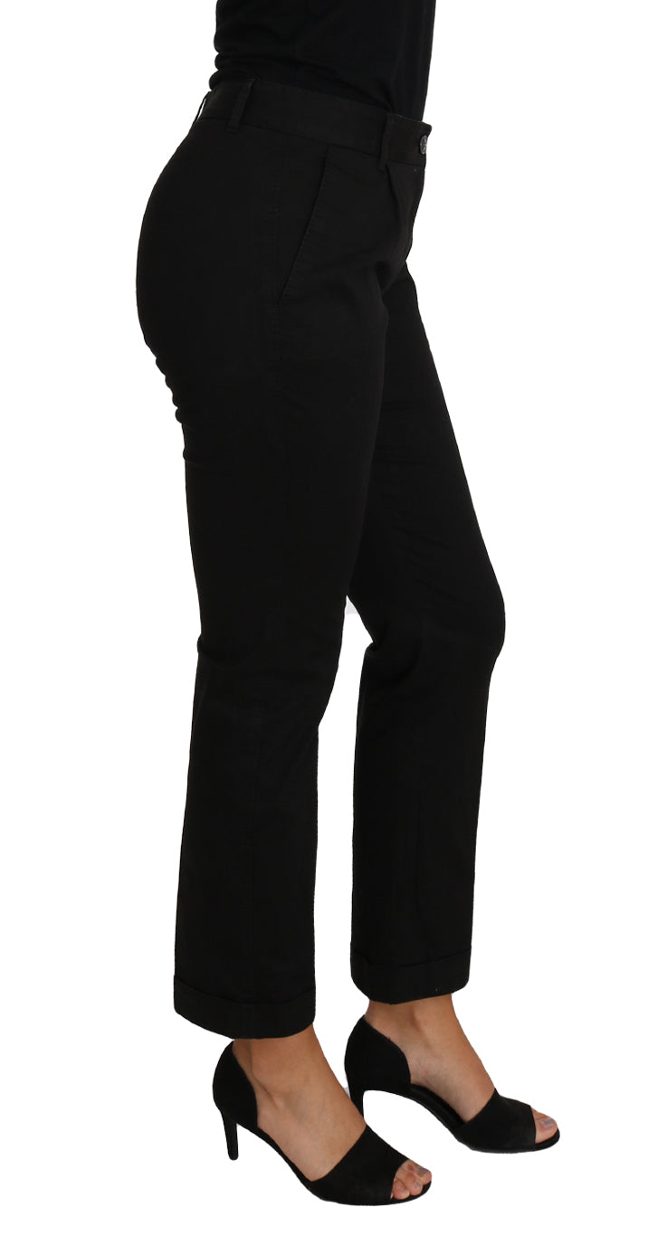 Dolce & Gabbana Zwarte Jurk Cropped Rechte Rechte Broek