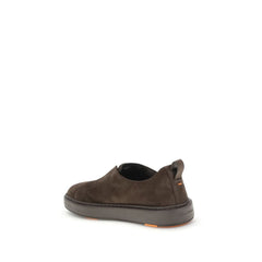 Santoni Braune Kalbsleder Bos Taurus Low-Top-Sneakers