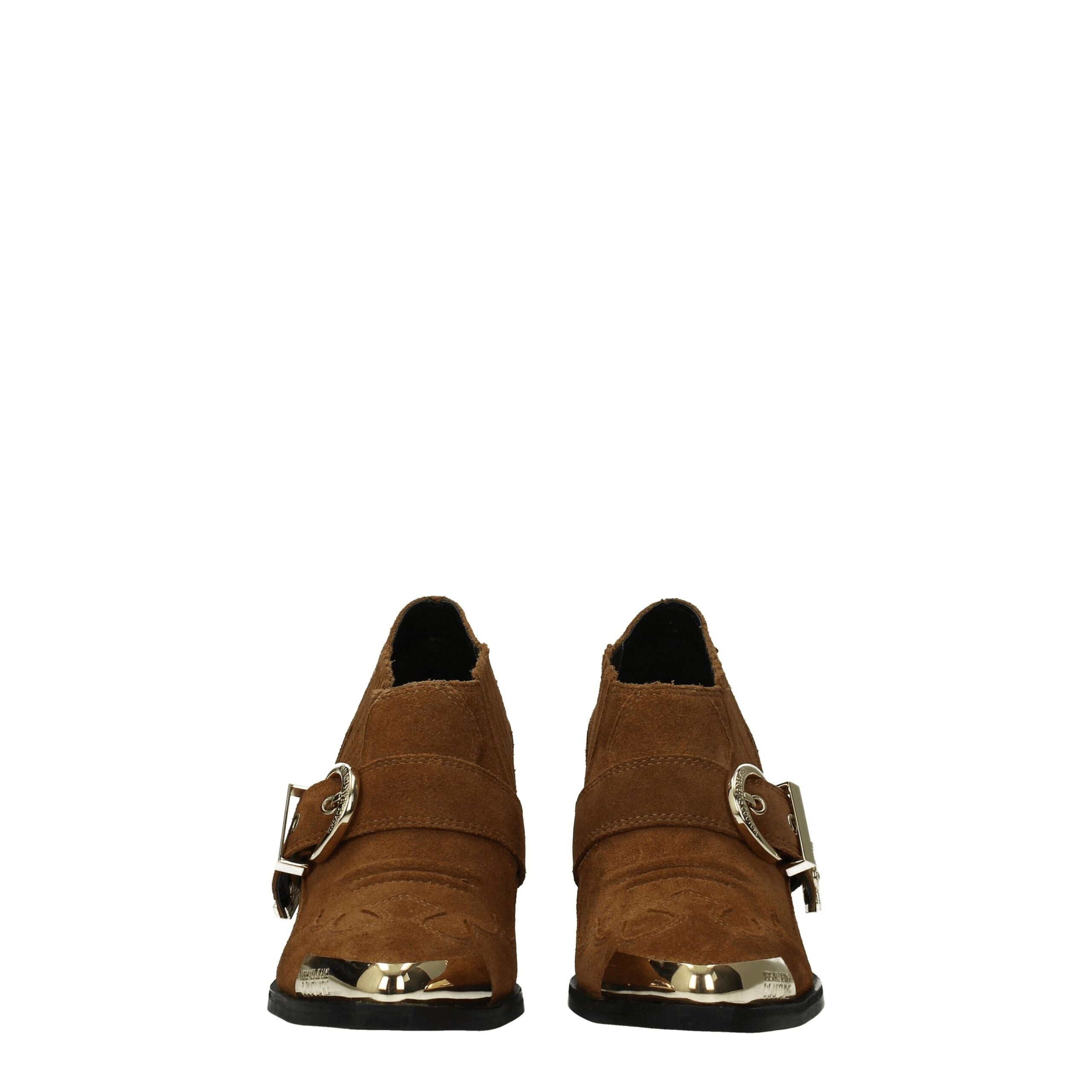 Versace Jeans Braune Leder Stiefeletten