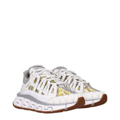 Versace Witte Leren Atletische Sneakers
