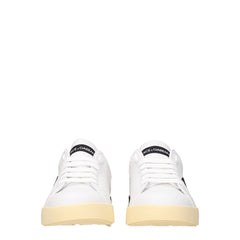 Dolce & Gabbana Witte Leren Lage Sneakers