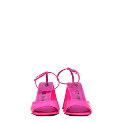 The Attico Pink Leder Stiletto-Sandalen