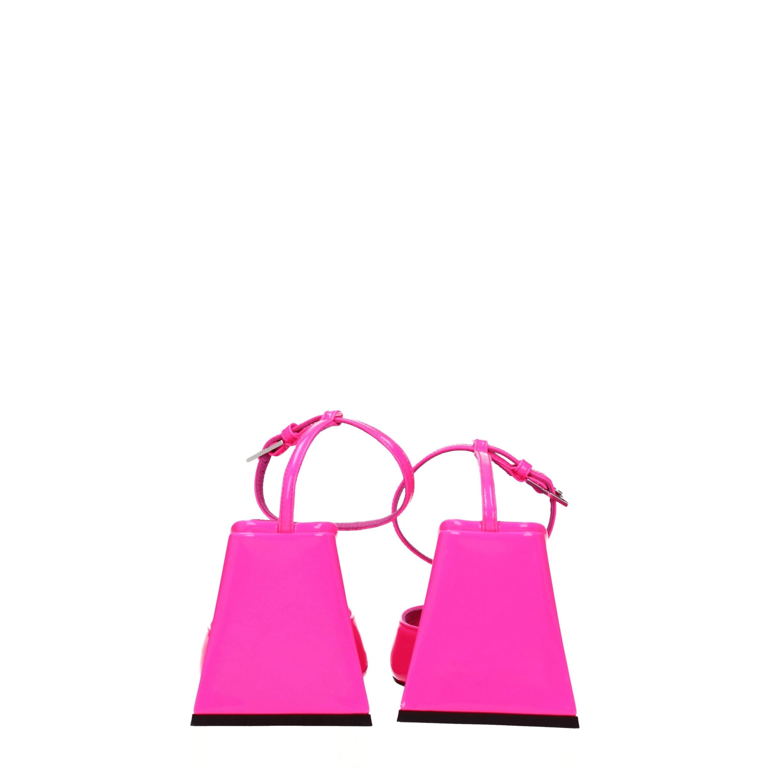 The Attico Pink Leder Stiletto-Sandalen