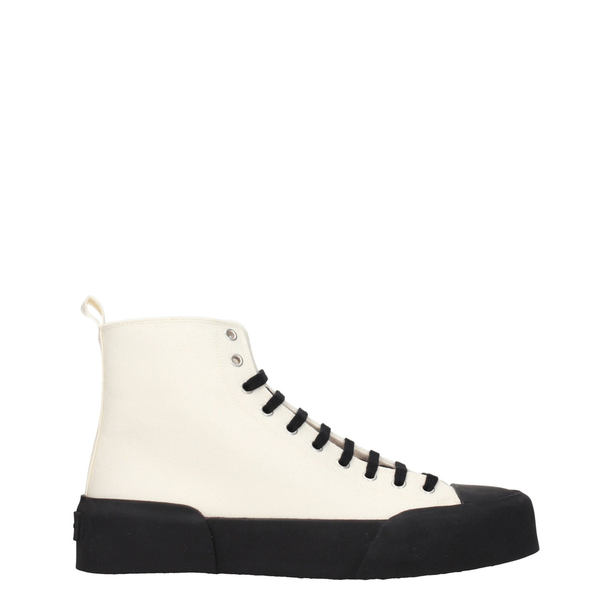 Jil Sander Beige Stoff High-Top-Sneaker