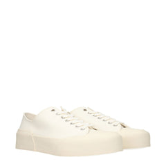 Jil Sander Beige Stoffen Lage Sneakers