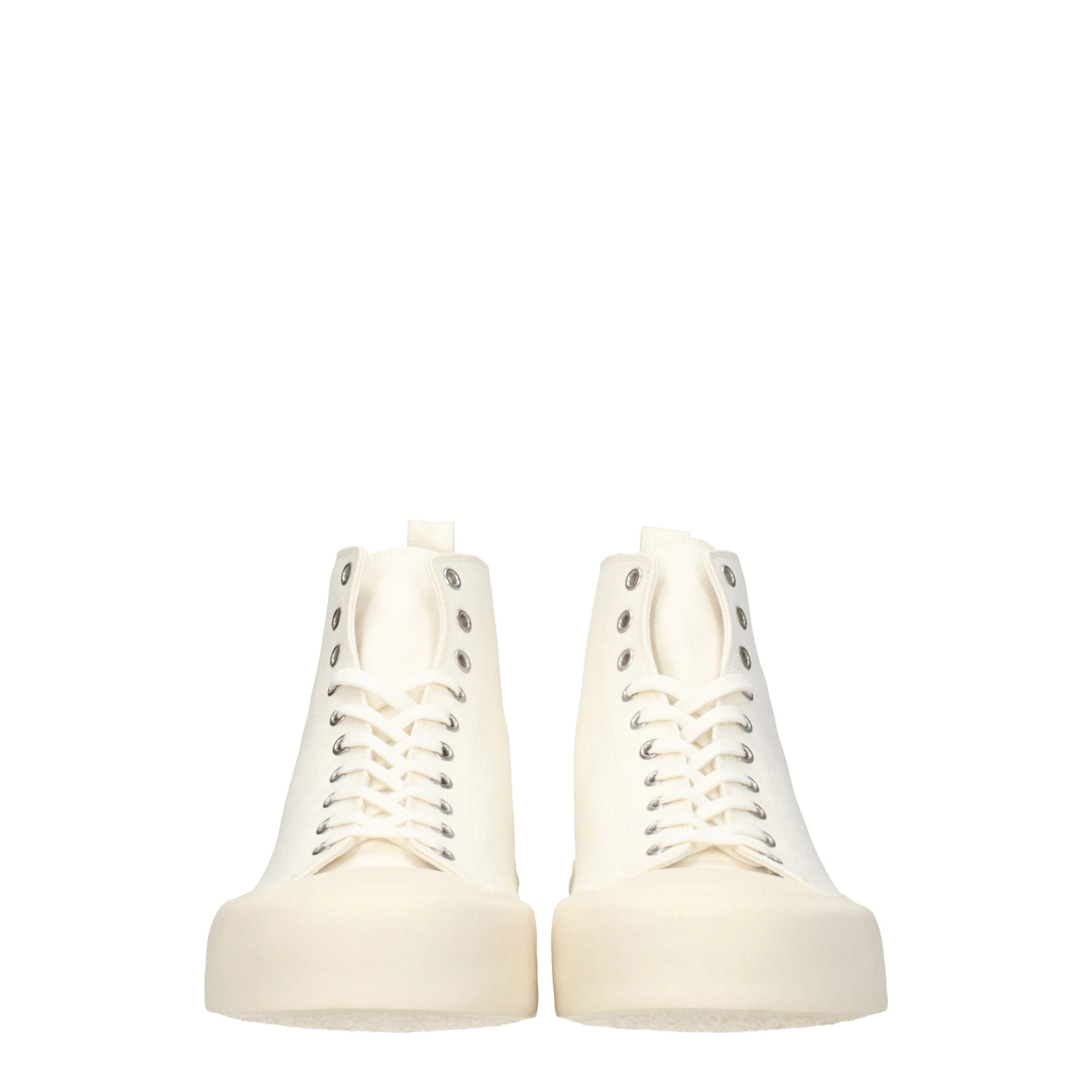 Jil Sander Beige Stoffen Hoge Sneakers