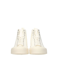 Jil Sander Beige Stoffen Hoge Sneakers