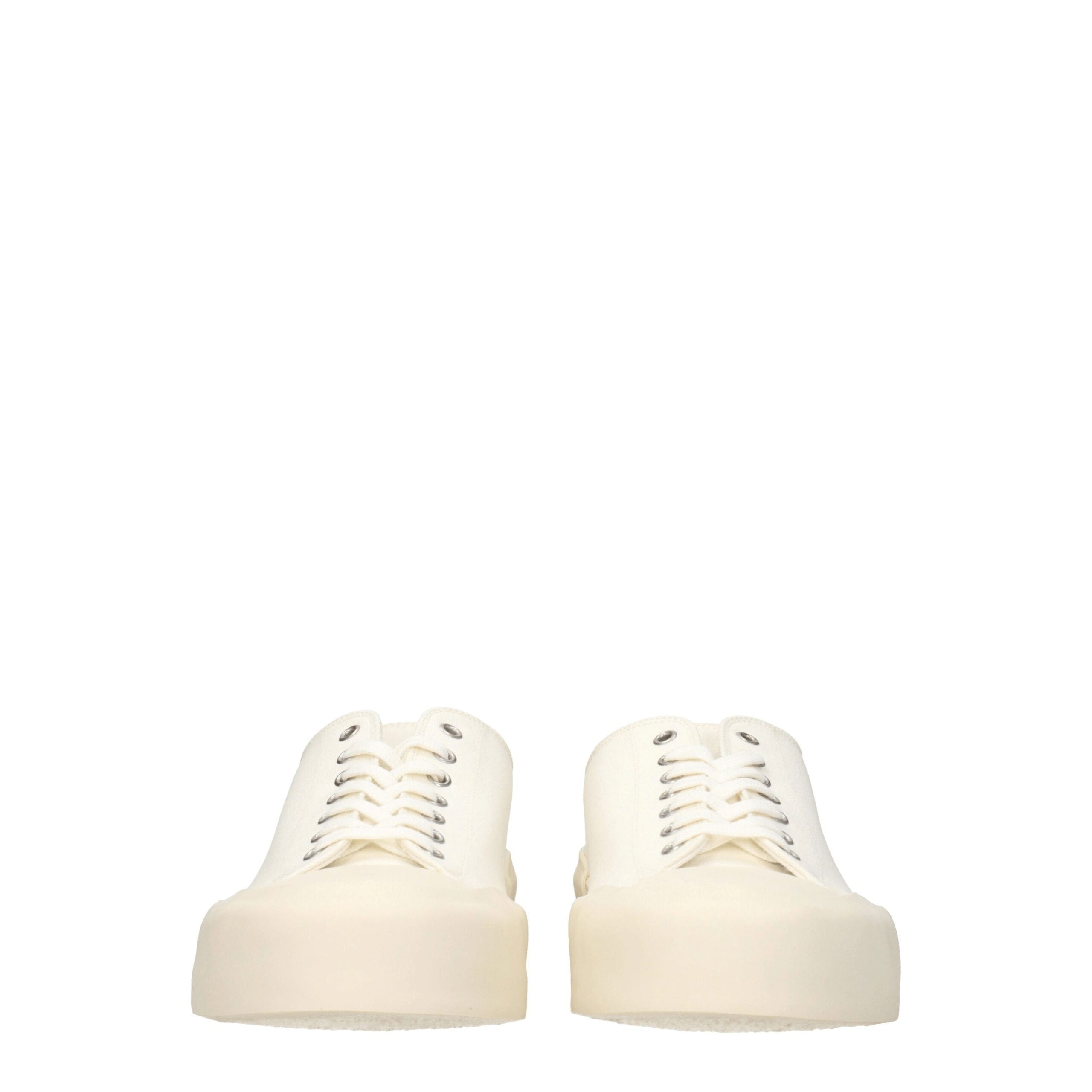 Jil Sander Beige Stoffen Lage Sneakers