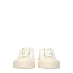 Jil Sander Beige Stoffen Lage Sneakers