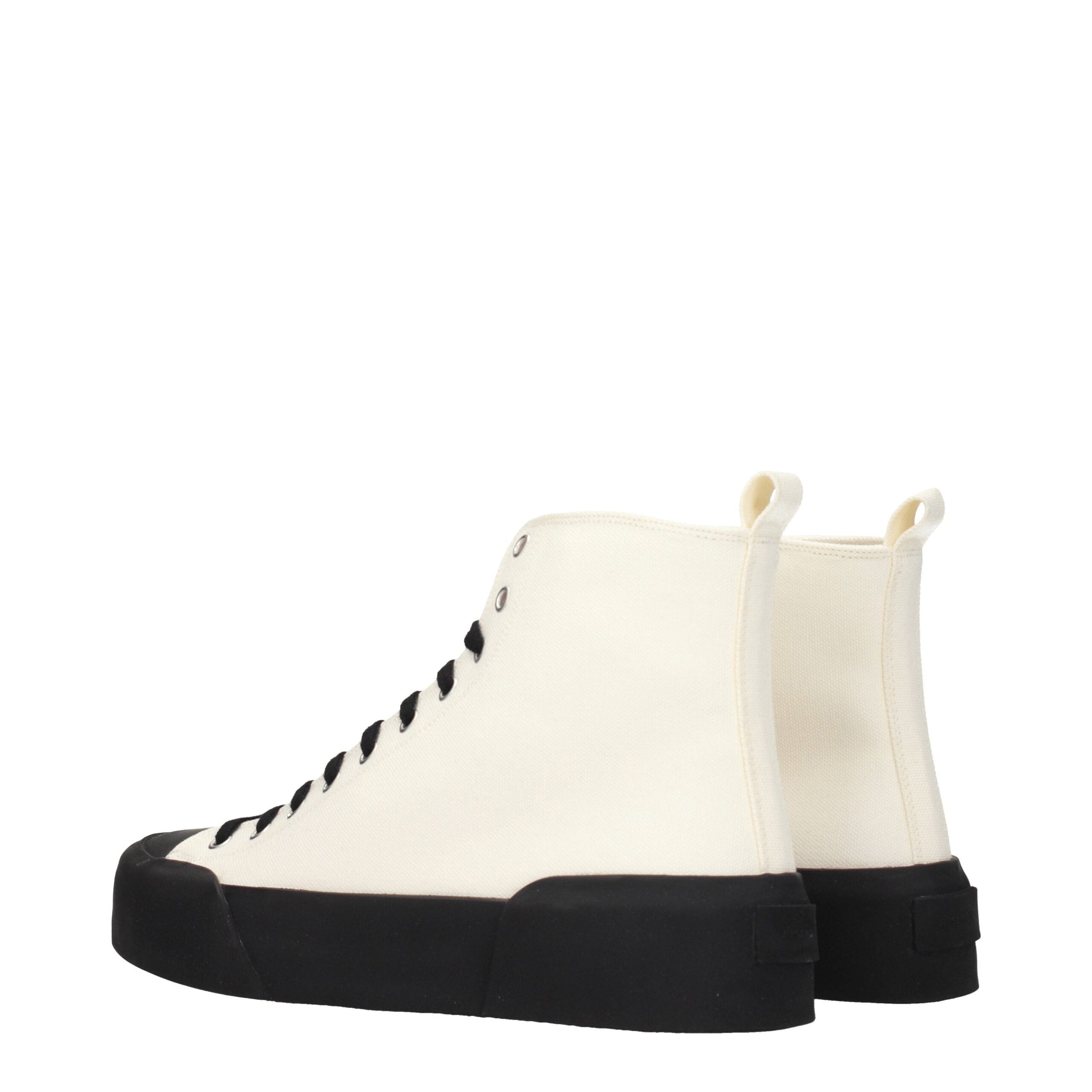 Jil Sander Beige Stoff High-Top-Sneaker