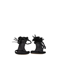 Isabel Marant Black Leather Stiletto Heel Sandals