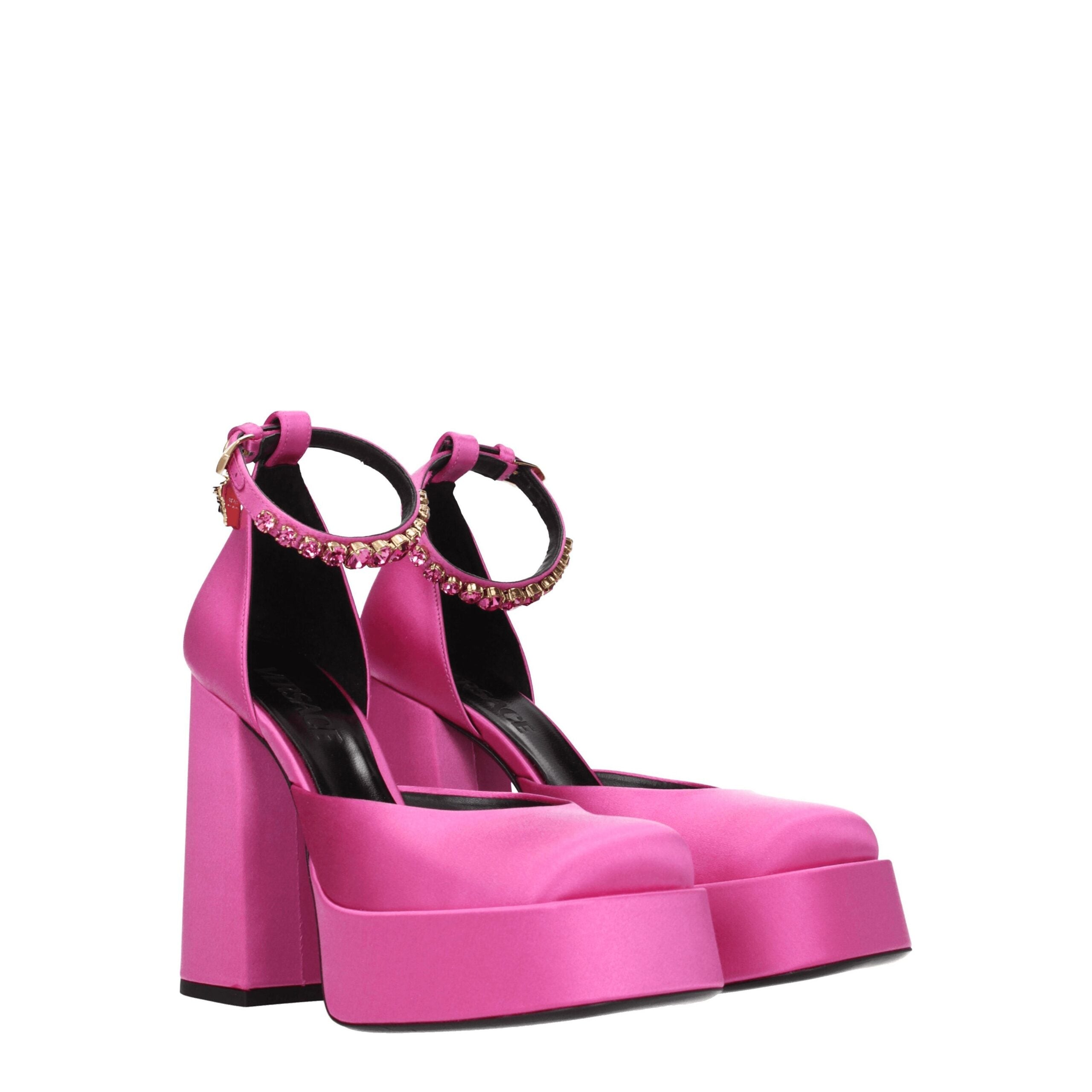 Versace Roze Satijnen Plateau Pumps