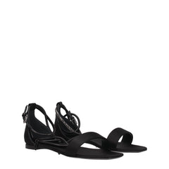 Max Mara Black Satin Sandals