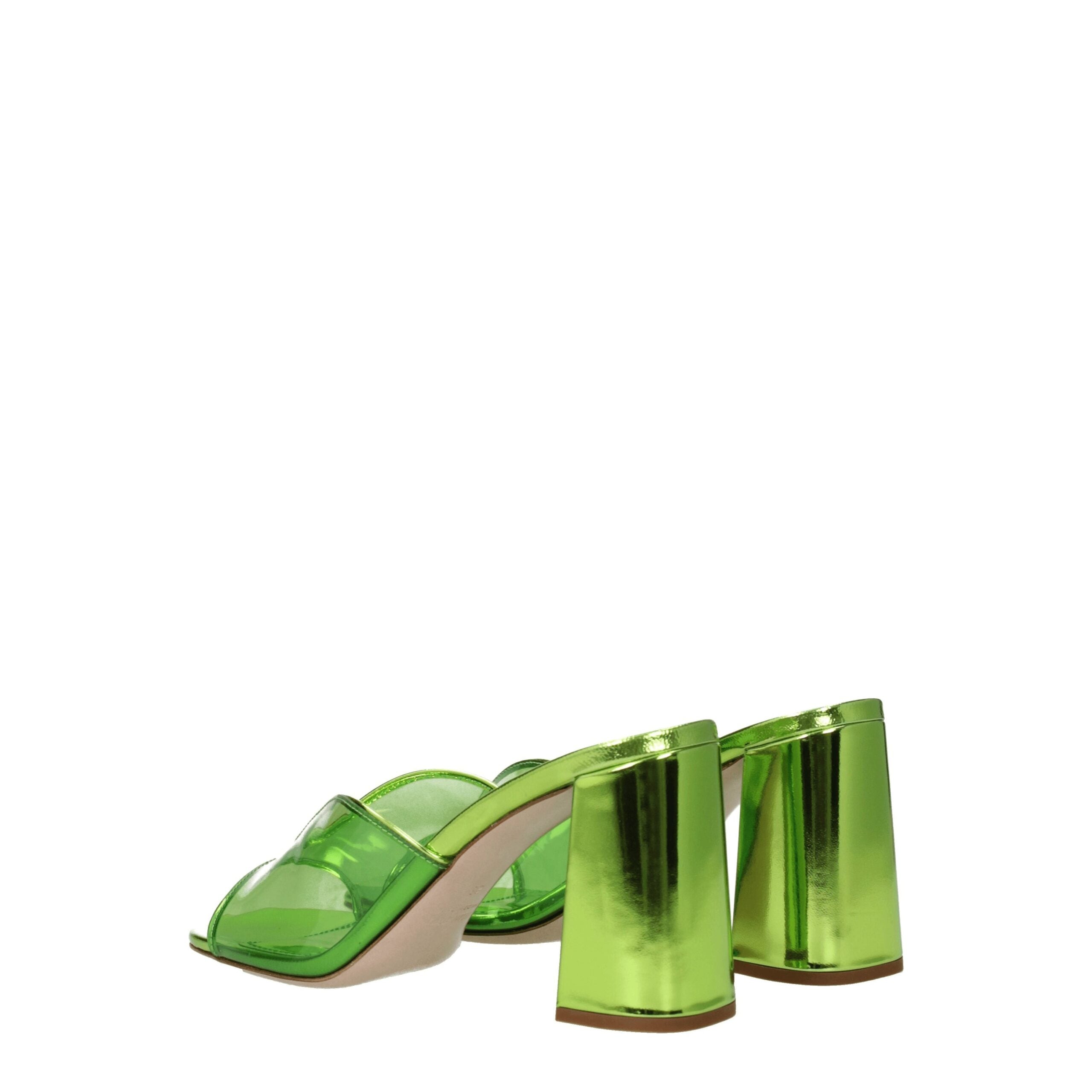 Miu Miu Plateau-Sandalen aus grünem Plexiglas