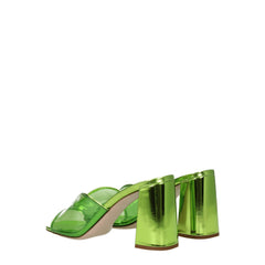 Miu Miu Plateau-Sandalen aus grünem Plexiglas