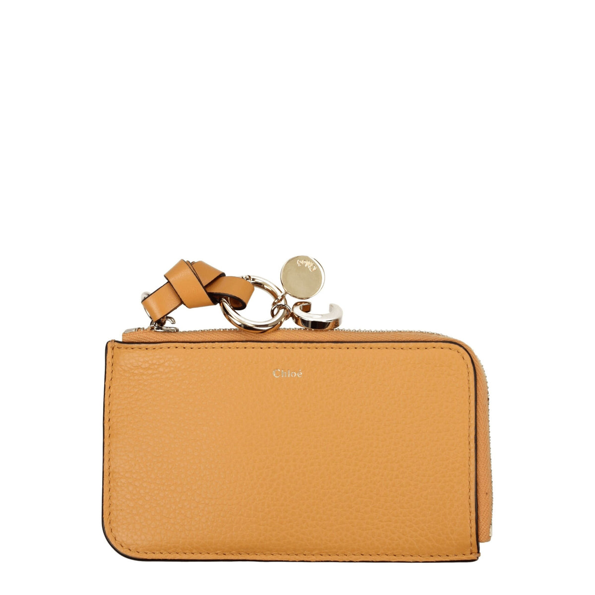 Chloé Geldbörse aus orangefarbenem Leder