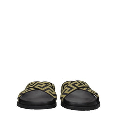 Versace Hausschuhe aus schwarzem Stoff