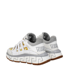 Versace Witte stoffen atletische sneakers