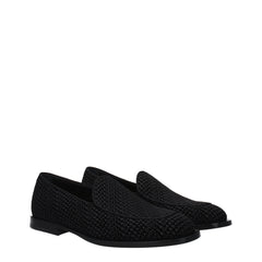 Dolce & Gabbana Zwarte Velvet Instapmocassins
