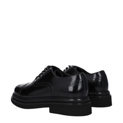 Dolce & Gabbana Zwarte Leren Veterschoenen en Derbies
