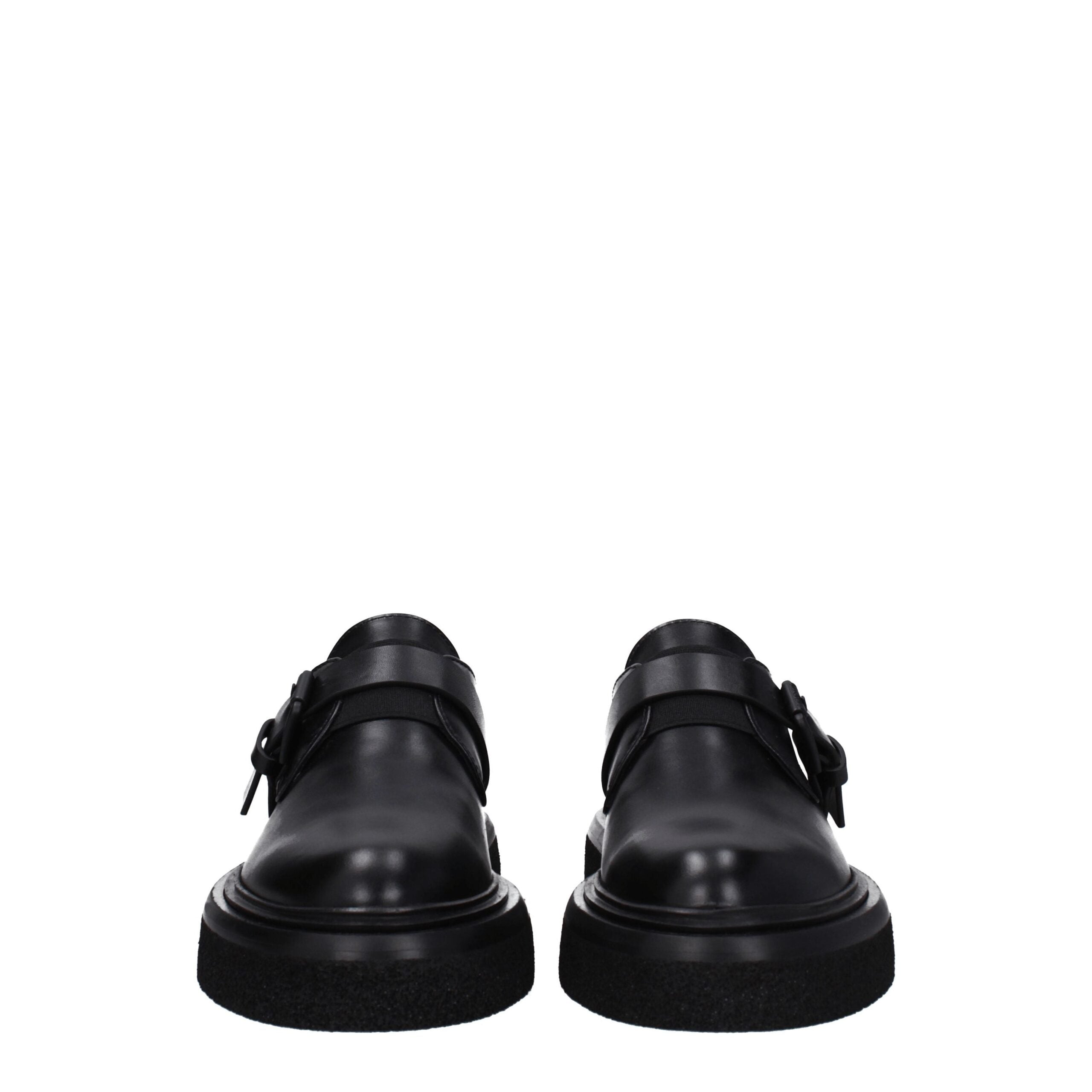 Max Mara Schwarze Leder-Oxfords und Derbys