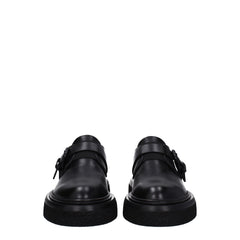 Max Mara Schwarze Leder-Oxfords und Derbys