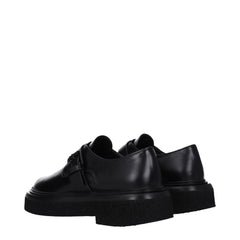 Max Mara Schwarze Leder-Oxfords und Derbys