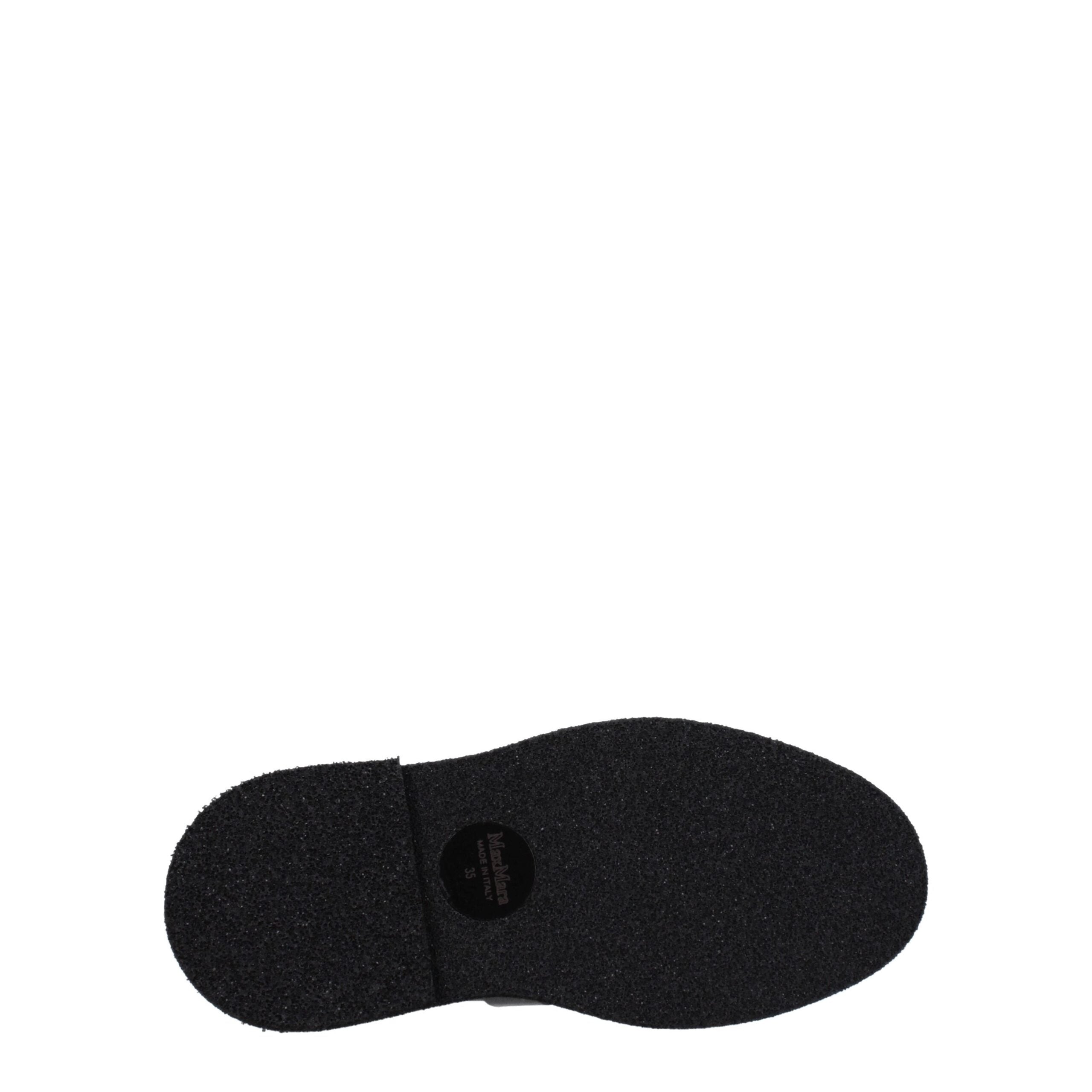 Max Mara Schwarze Leder-Oxfords und Derbys