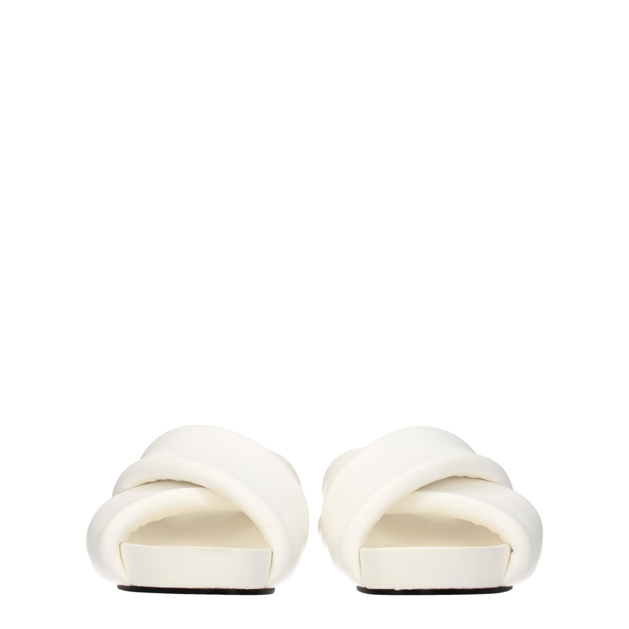 Jil Sander Weiße Leder-Slipper