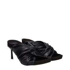 Stella McCartney Zwarte Leren Stiletto Sandaal