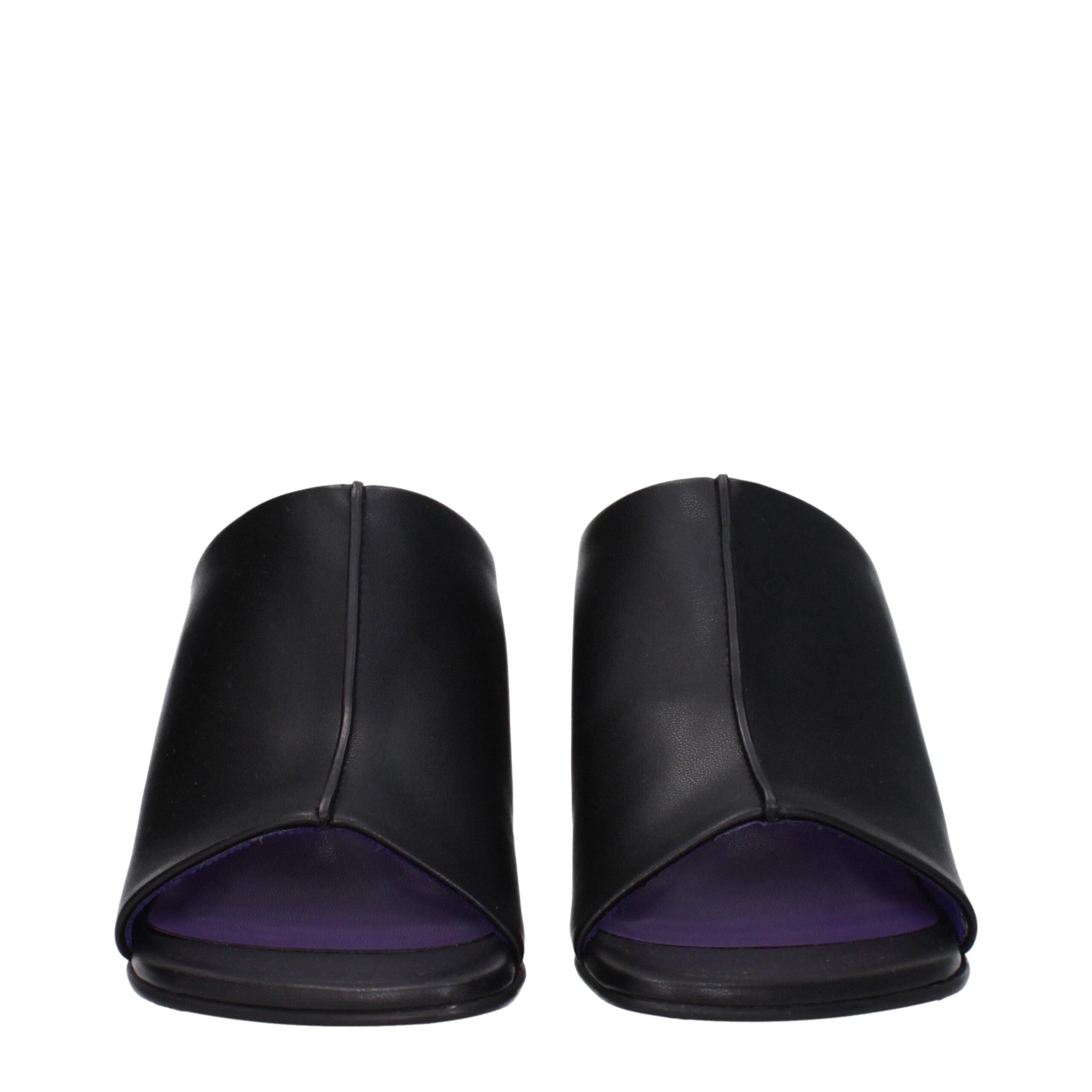 Stella McCartney Schwarze Leder-Sandalen mit Stilettoabsatz