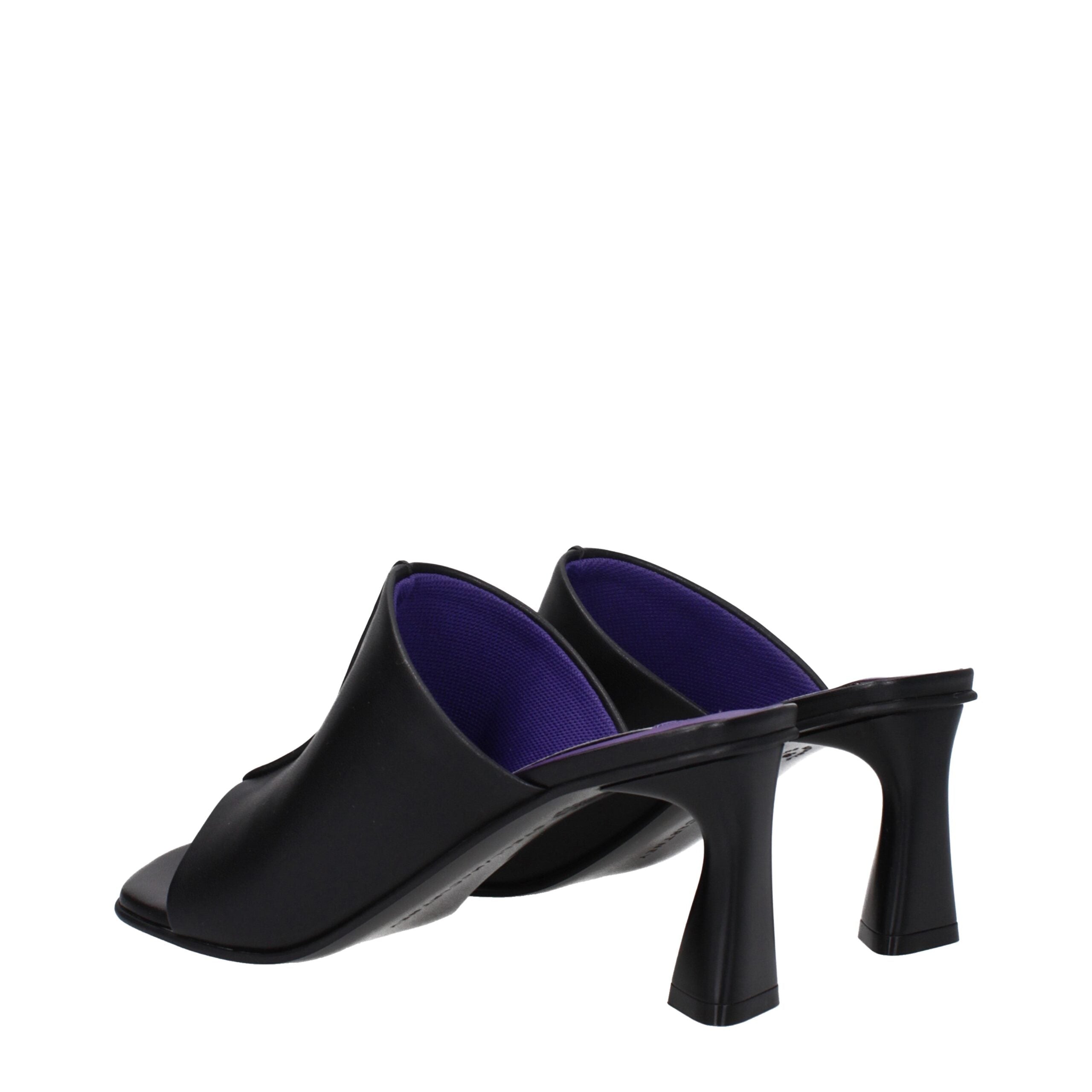 Stella McCartney Schwarze Leder-Sandalen mit Stilettoabsatz