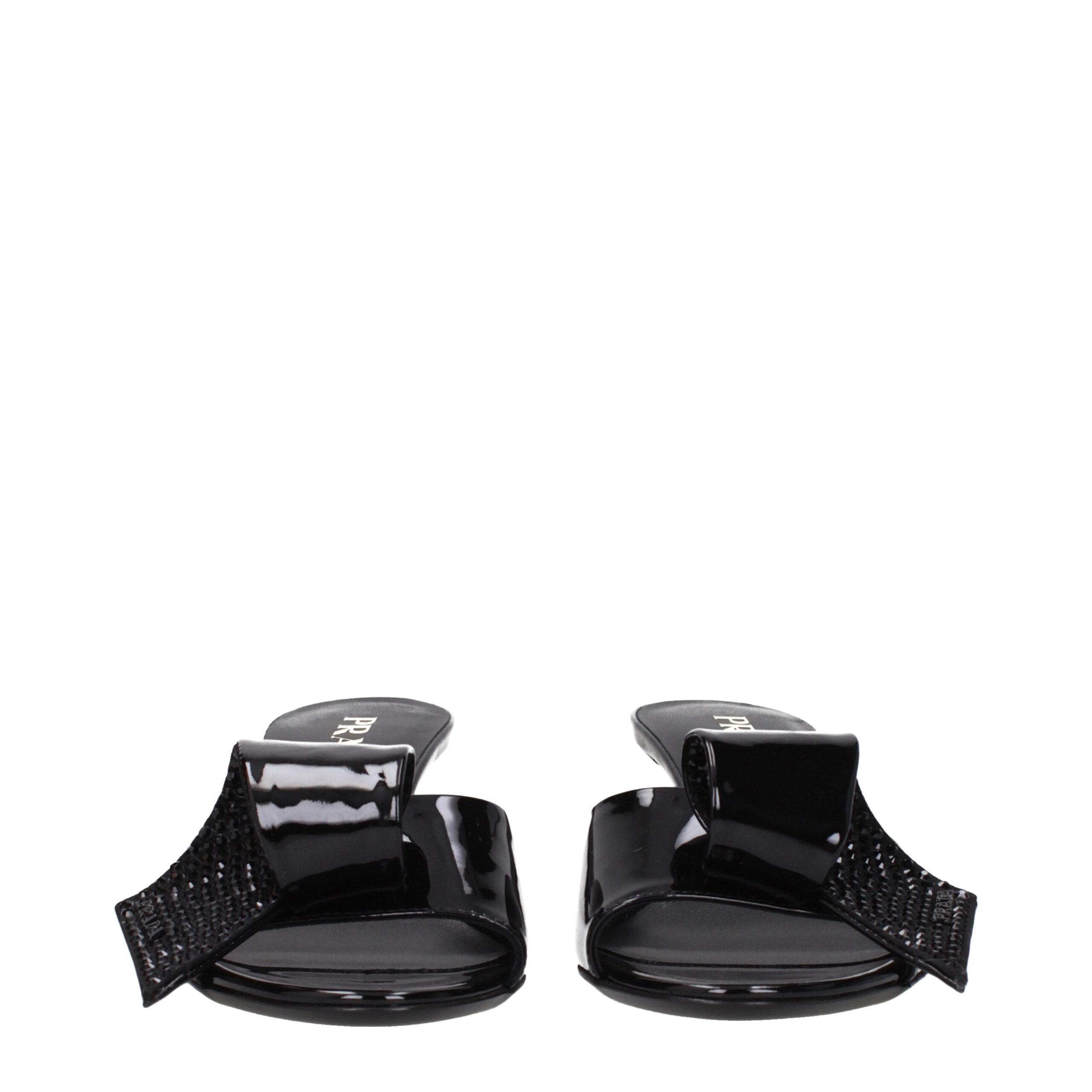 Prada Sandalen aus schwarzem Leder
