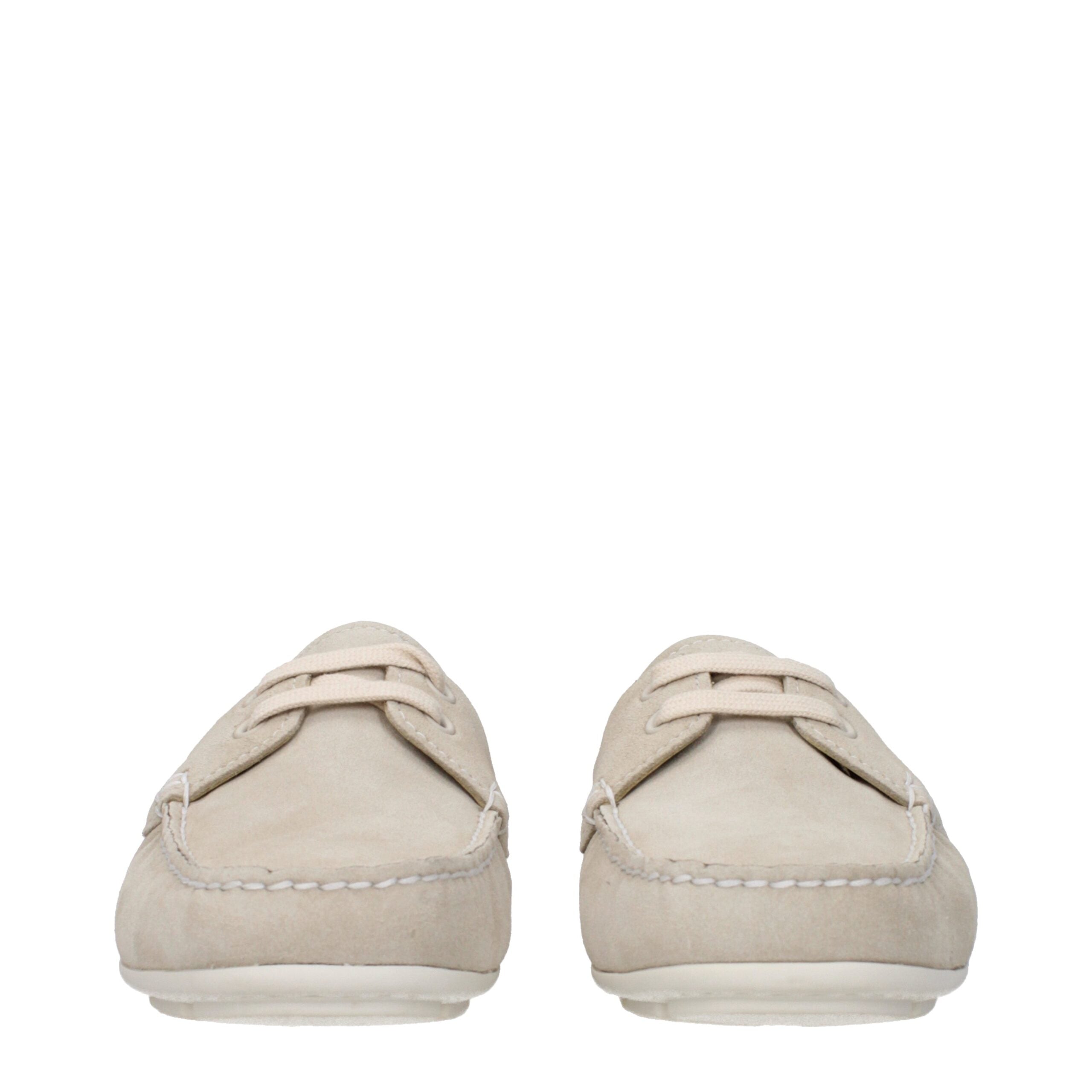 Prada Loafer aus grauem Leder zum Hineinschlüpfen
