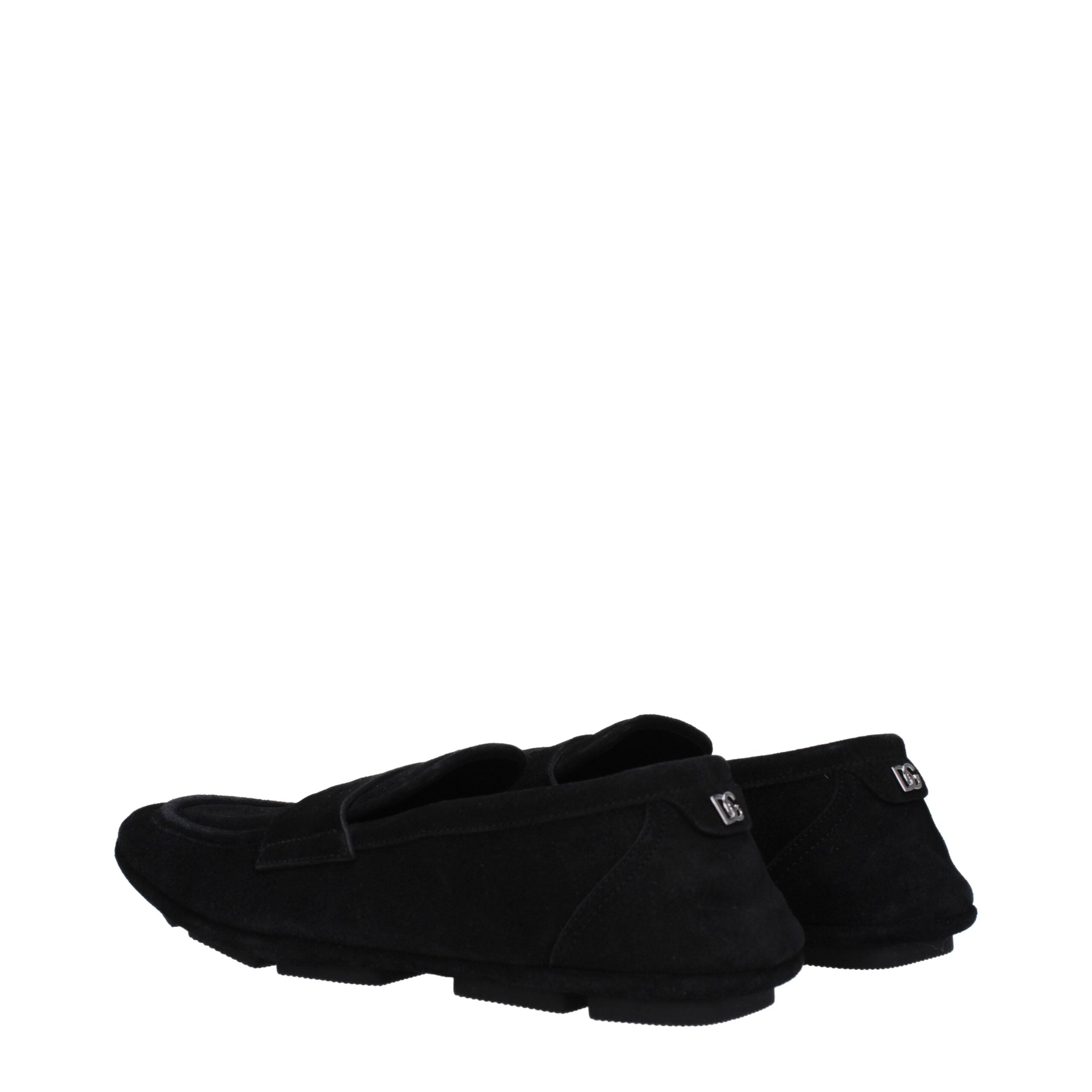 Dolce & Gabbana Zwarte Leren Instaploafers