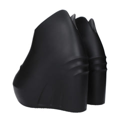 Givenchy Black Cotton Wedge Sandals